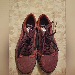 Vans Red and Black Classic Sneakers